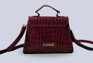 Sling Bag for Women and Girls – Classic Cherry Crocodile Leather
