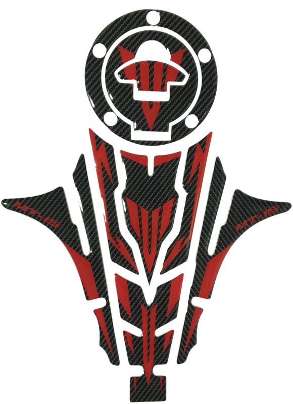 Yamaha MT-15 Tank Pad Combo Carbon Fibre Red