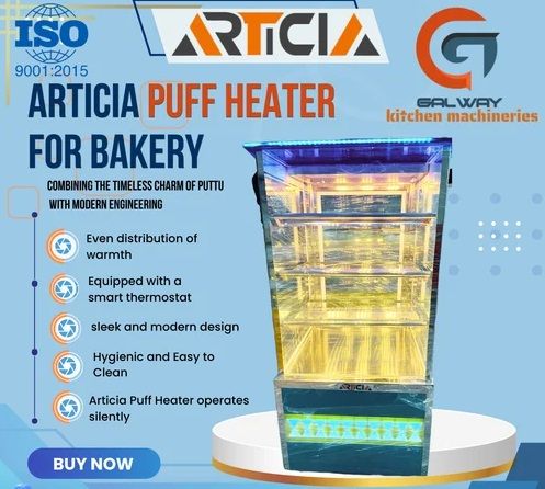 Automatic Articia Bakery Puffs Heater, Power Source : Electric