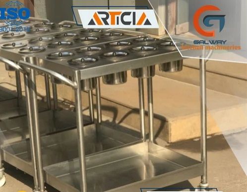 Stainless Steel Articia Masala Trolley, Color : Silver