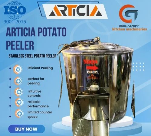 Articia Stainless Steel Potato Peeler Machine, Color : Silver