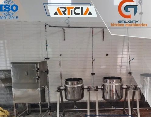Stainless Steel Articia Steam Rice Cooking Equipment, Color : Silver