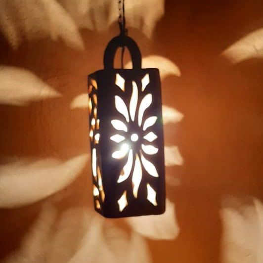 Terracotta Clay Handmade Hanging Lamp Set