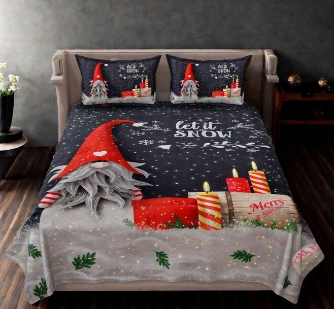 Snow Berry – Christmas Bedsheet Set
