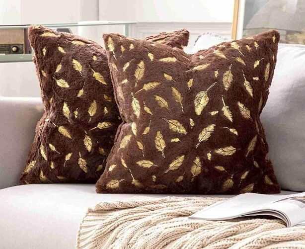 Velvet Feather Cushion Covers