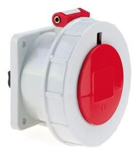 Panel Mounting Socket Outlet Straight IP67 4 Pin 32Amp