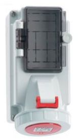 Surface Mounting Socket Outlet with MCB Fused IP67, 5 Pin, 16Amp
