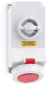 Surface Mounting Switched Socket, Interlocked IP67, 4 Pin, 32Amp