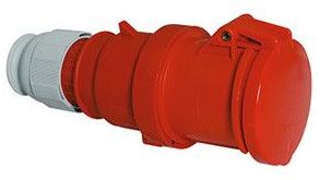 With Cable Sleeve 63A Cable Gland (IP-44): 63 AMP 5 Pin