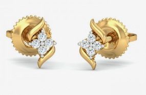 18kt Yellow Gold Dvidal Stud Earrings