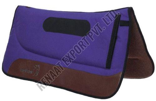 Leather SPAD010 Horse Saddle Pad, Color : Brown, Purple Standard