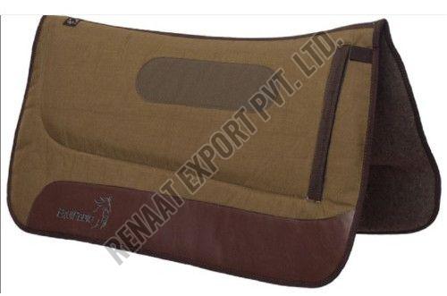 Leather SPAD014 Horse Saddle Pad, Color : Brown Standard