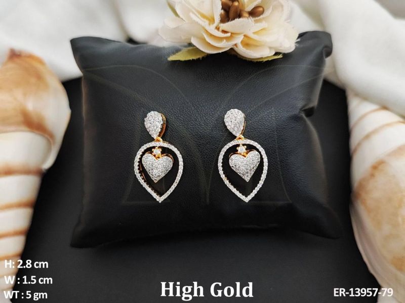 ER-13957-79 American Diamond Earrings