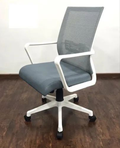 Black Medium Grey and White Ergonomic Mesh Chair
