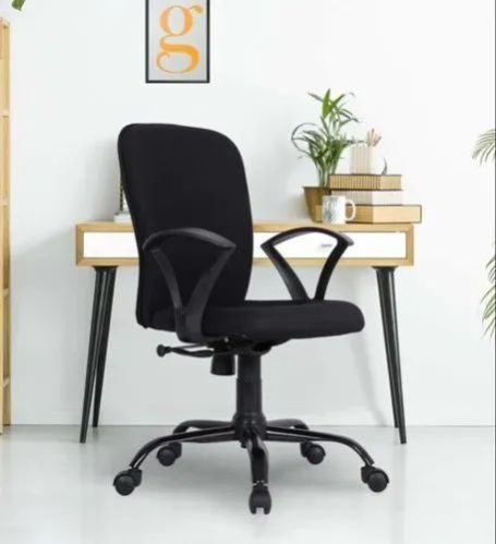 Polished Plain Mid Back Computer Chair Modern