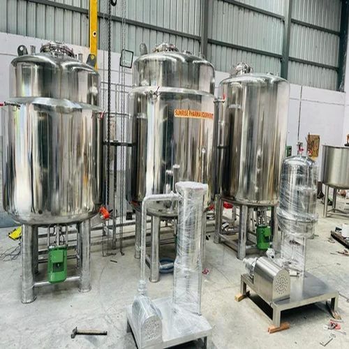 Automatic Elecric GMP Syrup Manufacturing Plant, Color : Grey