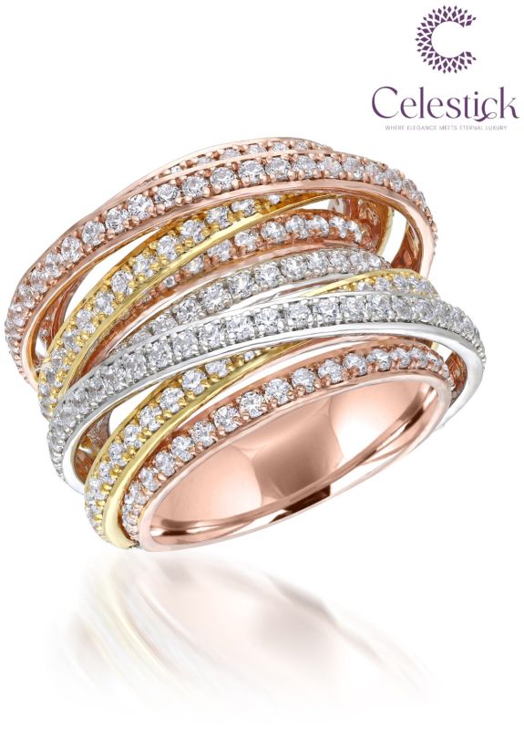 Ladies Cocktail Brilliant Cut White Cubic Zirconia Ring