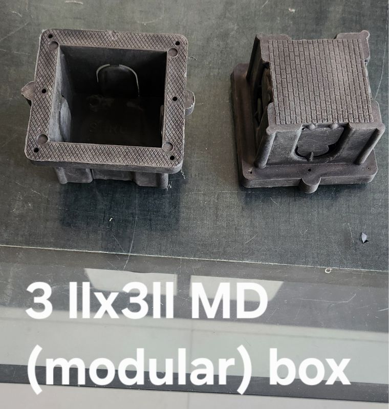 Black 3 x 3 Modular PVC Concealed Box