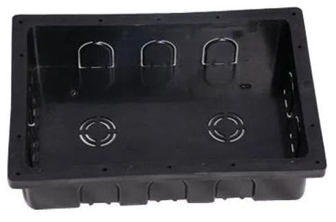 Black 3 Modular PVC Concealed Box