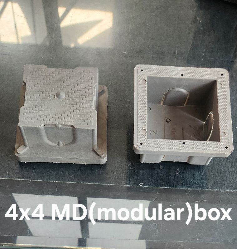 Black 4  x 4 Modular PVC Concealed Box