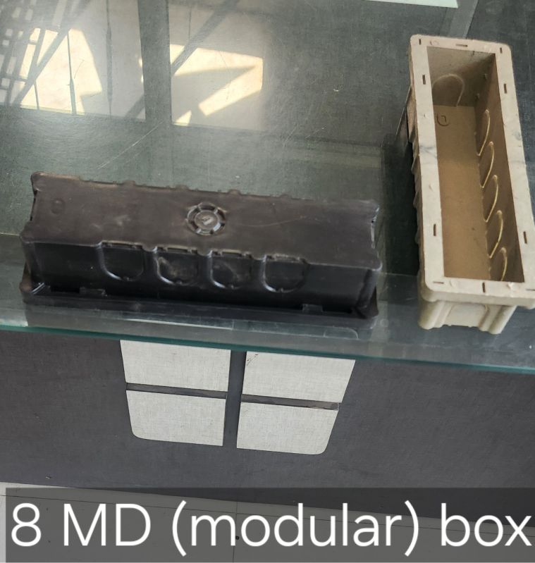 Black 8 Modular PVC Concealed Box