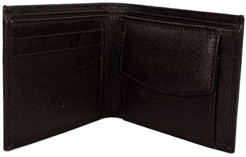 Mens Black Polished Leather Wallet