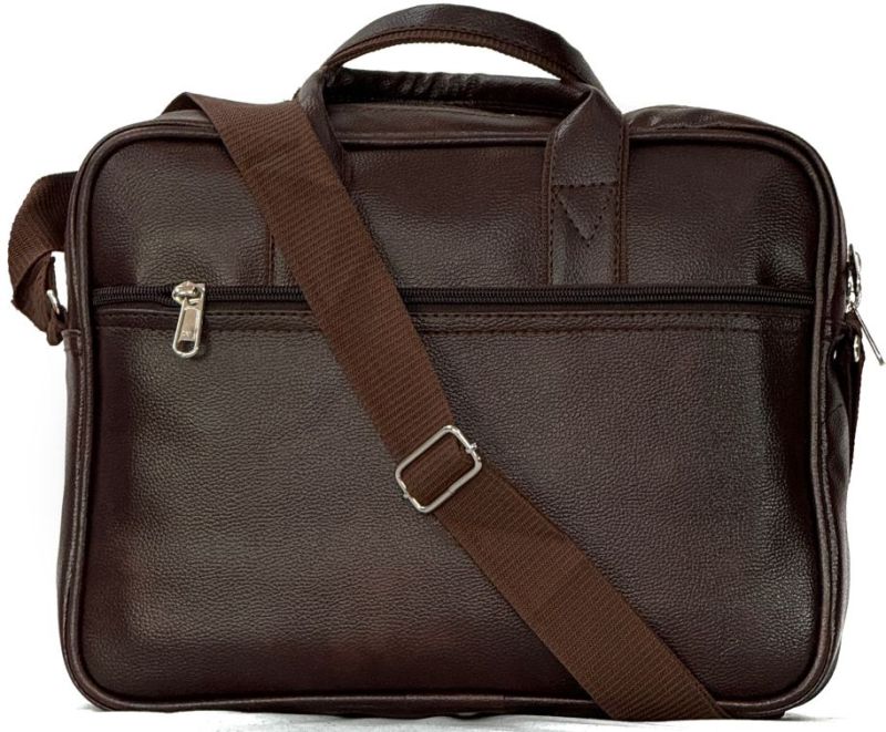 Dark Brown PU Leather Laptop Bag