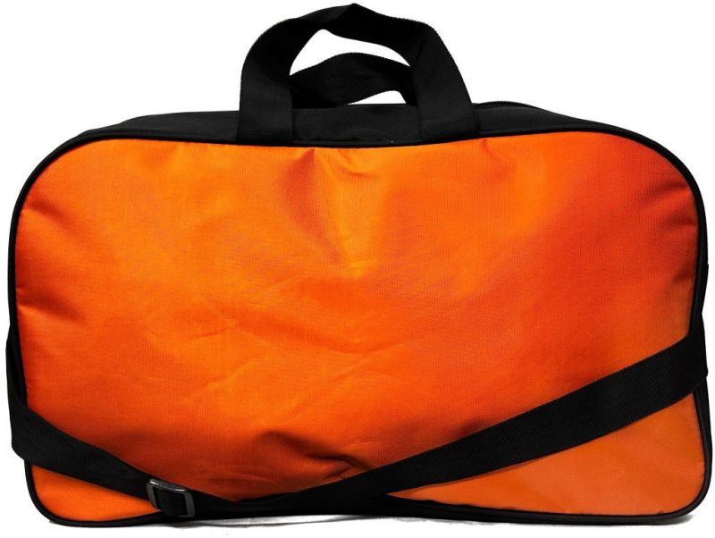 Black And Orange Duffel Travel Bag