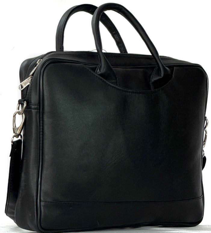 Black Plain Fancy Laptop Bag