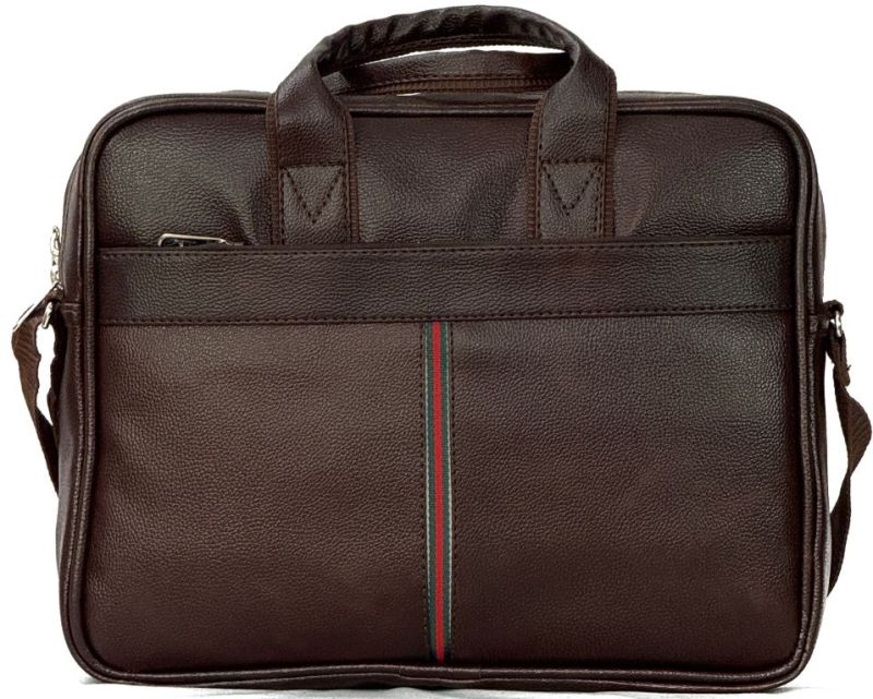 Dark Brown PU Leather Laptop Bag