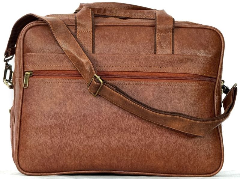 Fancy Brown Leather Laptop Bag