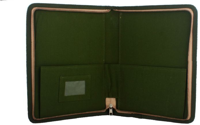 Green Printed Jute File Folder