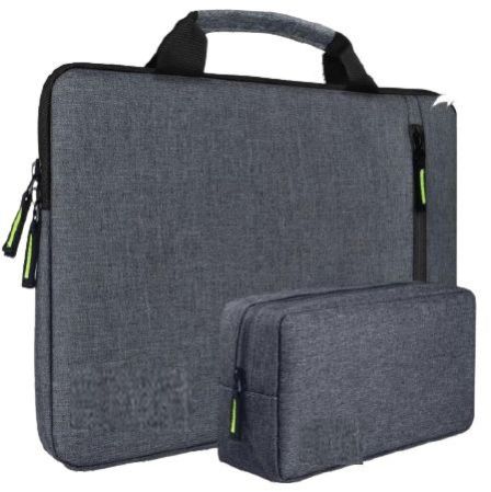 Grey Plain Laptop Sleeve Bag