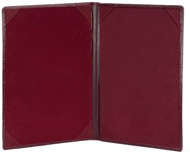 Plain Maroon PU Leather Folder File