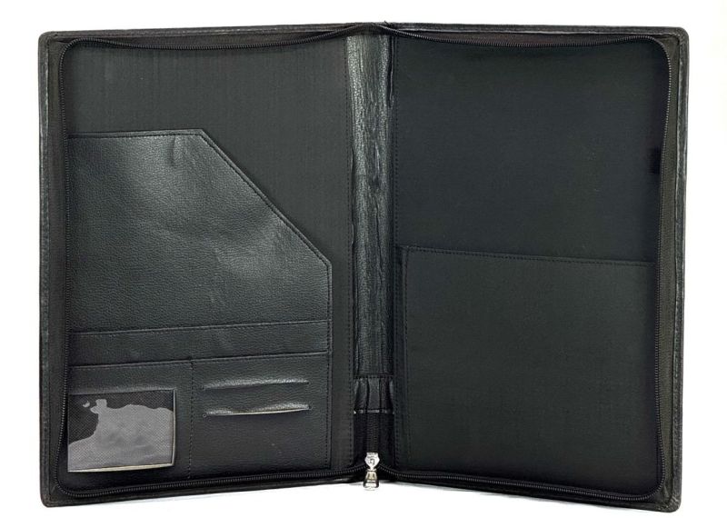 PU Black Leather Professional File Folder