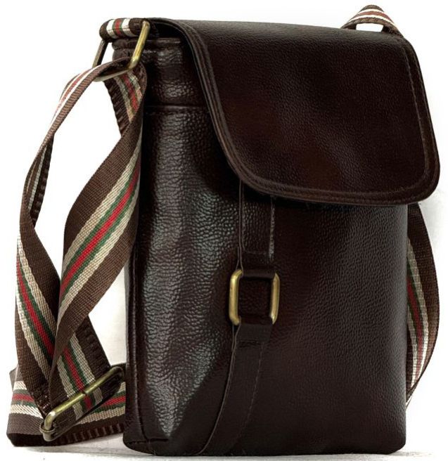 Stylish Brown PU Sling Bag