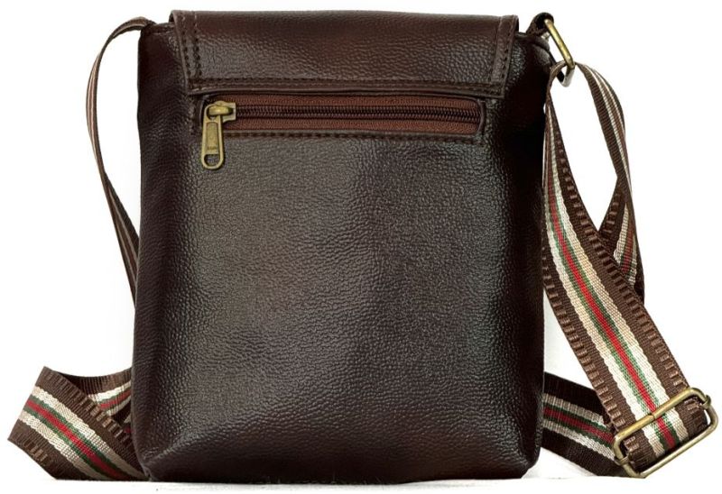 Stylish Brown PU Sling Bag