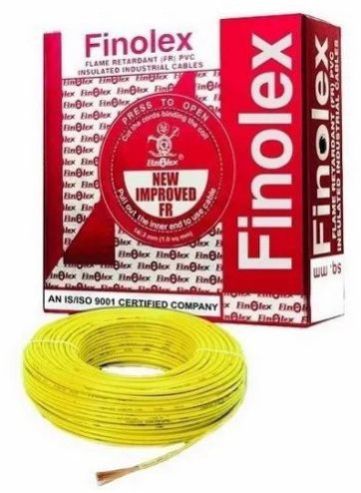 Yellow Finolex Flame Retardant (FR) House Wire