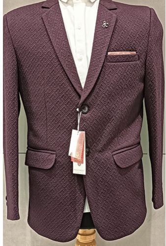 Mens Dark Wine Party Wear Blazer