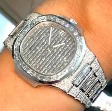 Mens New Arrival Fully Iced Out Automatic Hip Hop Luxury Watch