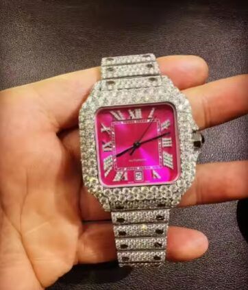 Top Rated Luxury Vvs Moissanite Diamond Iced Out Hip Hop Quartz Watch