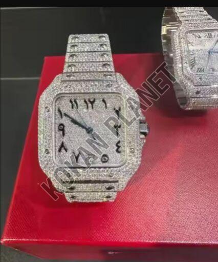 High Quality Luxury VVS Moissanite Diamond Iced Out Hip Hop Watch