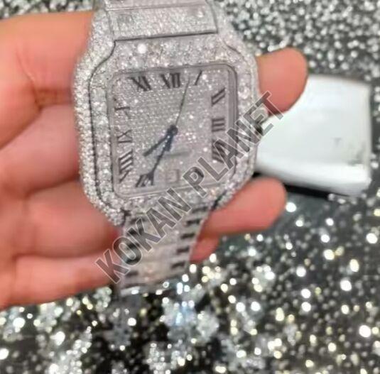 Mens Exclusive Moissanite Diamond Iced Out Hip Hop Quartz Watch