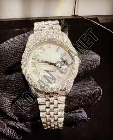 Mens Fully Automatic Luxury Moissanite Diamond Watch