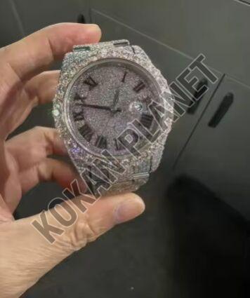 Mens High Quality Luxury VVS Moissanite Diamond Watch