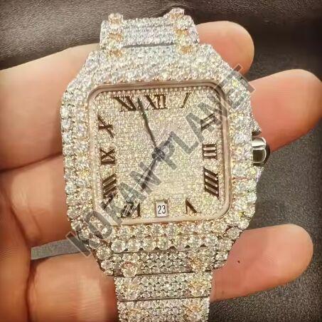 Mens Limited Edition Luxury VVS Moissanite Diamond Iced Out Hip Hop Quartz Watch
