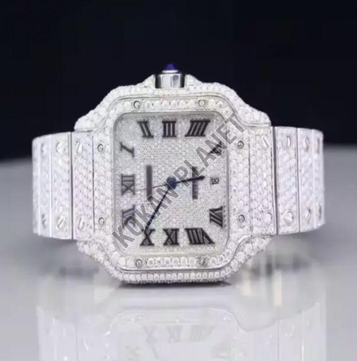 Modern Luxury Fully Iced-Out Hip Hop Automatic Watch