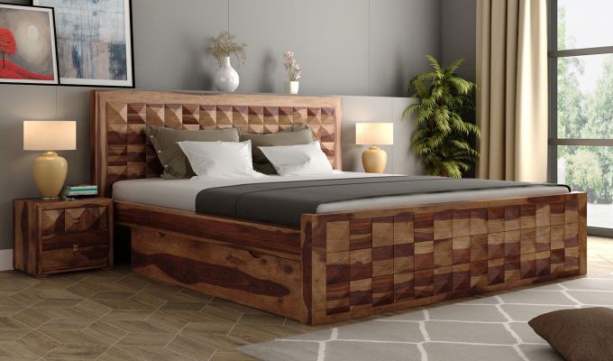 wooden bed