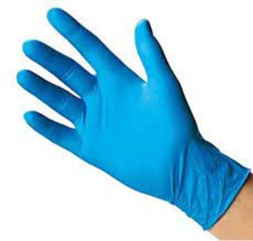 Blue Disposable Nitrile Glove 6 Inches, Gender : Unisex