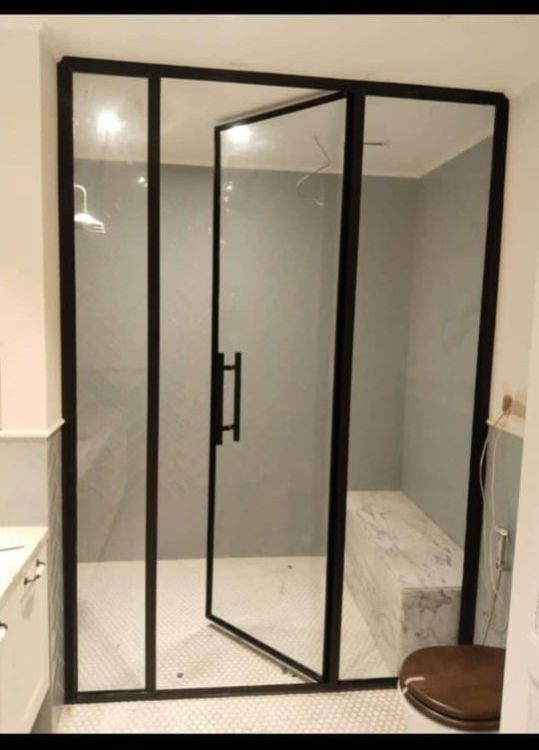 bathroom glass shower cubicles